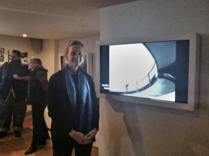 Thanks to Sue Holland and her bevy of supporters for this photo of me in front of one of my photos.