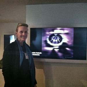 Another thanks to Sue Holland and friends for this photo of me with my work.