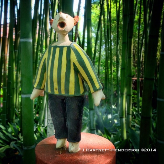 Bamboo Striped Man by Mariano Fuga in Heller Garden, by Jennifer Hartnett-Henderson ©2014