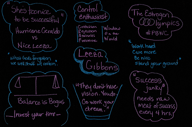 Speaker: Leeza Gibbons. Sketchnote by Jennifer Hartnett-Henderson ©2015